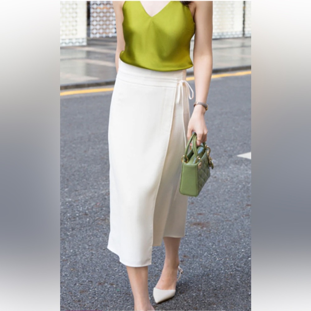 Commense Isla Ivory Midi Skirt Size Large | Women's Skirts